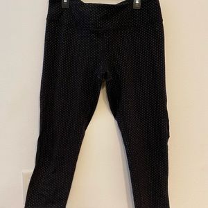 Zella rainbow polka dot crop leggings